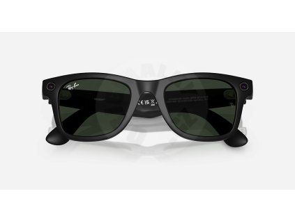 ray ban meta wayfarer matte black clear graphite g s