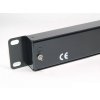 Patch panel POE UTP cat.5e 12p 1U Black, 19" rack