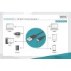 Digitus Připojovací kabel USB C na A 1,0 m, 3A, 480 MB, verze 2.0