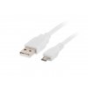 LANBERG Micro USB (M) na USB-A (M) 2.0 kabel 1,8m, bílý