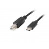 LANBERG USB-C(M)->USB-B(M) 2.0 CABLE 1.8M BLACK FERRITE