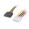 LANBERG Molex (M) 4 PIN na 2x SATA (F) 15 PIN kabel 30cm