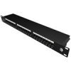 Patch panel Solarix SX24-5E-STP-BK-N 24 port Cat. 5e STP 1U