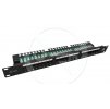 Patch panel Solarix 24 x RJ45 CAT5E UTP s vyvazovací lištou 1U SX24L-5E-UTP-BK-N