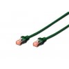 Digitus Patch Cable, S-FTP, CAT 6, AWG 27/7, LSOH, Měď, zelený 1m