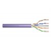 DIGITUS CAT 6 U-UTP instalační kabel, drát, měď, délka 305 m, Papírový box, LSOH, AWG23, barva fialová