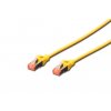 Digitus CAT 6 S-FTP patch kabel, LSOH, Cu, AWG 27/7, délka 0,25 m, barva žlutá