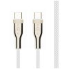 Kabel FIXED datový a nabíjecí s konektory USB-C/USB-C a podporou PD, 0.5 m, USB 2.0, 100W, opletený, bílý