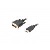 LANBERG HDMI (M) na DVI-D (M) (18+1) kabel 1,8m, černý, single link, pozlacené konektory