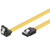 PremiumCord 0,7m SATA 3.0 datový kabel 1.5GBs / 3GBs / 6GBs, kov.západka, 90°