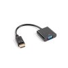 LANBERG adaptér DisplayPort 1.1 na VGA, M/F, kabel 20cm, černý