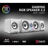 C-TECH reproduktory SPK-16, 2.2, 16W, RGB podsvícení, 3,5mm jack, USB napájení, bílé