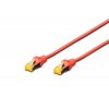 Digitus CAT 6A S-FTP patch cable, Cu, LSZH AWG 26/7, length 5 m, color red