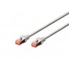 Digitus CAT 6 S-FTP patch kabel, LSOH, Cu, AWG 27/7, délka 0,25 m, barva šedá