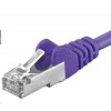 PREMIUMCORD Patch kabel CAT6a S-FTP, RJ45-RJ45, AWG 26/7 7m fialová