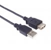 PremiumCord USB 2.0 kabel prodlužovací, A-A, 5m černá