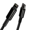 Baseus Datový kabel Tungsten Gold PD 20W 2m USB-C/Lightning černý