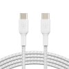 Belkin USB-C na USB-C kabel, 1m, bílý - odolný