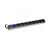 PDU IT METER, integr.merení,8x CSN,Al, 19'', 1U, RAL 7035