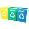 Sada Sixtol Tašky na tříděný odpad SortT Easy 3 Basic, 30 x 30 x 40 cm, 3 x 36 l, 3 ks