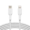 Belkin USB-C kabel s lightning konektorem, 2m, bílý - odolný