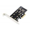 Digitus M.2 NGFF / NVMe SSD PCIexpress Add-On karta podporuje B, M a B + M Key, velikost 80,60,42 a 30 mm