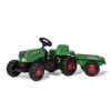 Šlapací traktor Rolly Toys Kid s vlečkou - zeleno-červený Akční