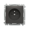 ABB ZONI Zásuvka 6619T-A06657 237 s clonkami, bezšroubové svorky, IP40, Zoni®, matná černá