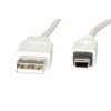 Kabel USB A(M) - miniUSB 5pin B(M), 0,8m (Nikon UC-E4, UC-E5, Olympus CB-USB4, Fuji FZ05365-100)