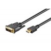 Kabel DVI-D(M) - HDMI M , 3m, s ferity, zlacené konektory