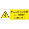 Nálepka "Pozor napětí z jiného zdroje" 7,4 x 2,6cm