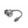 Digitus CAT 5e, 2x 1: 1, propojovací adaptér, stíněný 2x RJ45-zásuvka na 1x RJ45-Plug, délka 0,19 m