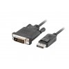 LANBERG připojovací kabel DisplayPort 1.2 na DVI-D (24+1), M/M, délka 1,8m, dual link, černý
