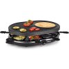Tristar RA-2731 raclette grill, 1400 W, 5in1, pro 8 lidí, černý