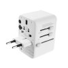 Adaptér FIXED Cestovní pro EU, UK a USA/AUS, s 3xUSB-C a 2xUSB výstupem, GaN, PD 65W, bílý