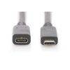 Digitus Prodlužovací kabel USB typu C, typ C samec/ samice , 0,7 m, Gen2, 5A, 10 GB, verze 3.1, CE, bl