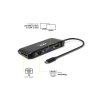PORT CONNECT Dokovací stanice 8v1 DUAL SCREEN,2xFullHD nebo 1x4K, HDMI, VGA, 3xUSB-A, RJ-45, TF, SD