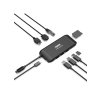 PORT CONNECT Dokovací stanice 8v1 DUAL SCREEN,2xFullHD nebo 1x4K, HDMI, VGA, 3xUSB-A, RJ-45, TF, SD