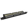 19'' patch panel Solarix 24 x RJ45 CAT6 UTP s vyvazovací lištou 1U SX24L-6-UTP-BK-N