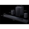 TCL Q85HE SoundBar 7.1.4, výkon 860W, bezdrátový subwoofer, 2x zadní repro, 2x HDMI 2.1, eARC, optika, Bluetooth 5.1,USB