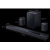 TCL Q85HE SoundBar 7.1.4, výkon 860W, bezdrátový subwoofer, 2x zadní repro, 2x HDMI 2.1, eARC, optika, Bluetooth 5.1,USB