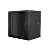 LANBERG RACK CABINET 19” DOUBLE-SECTION WALL-MOUNT 12U/600X600 (FLAT PACK) BLACK