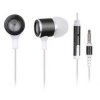 GEMBIRD sluchátka s mikrofonem MHS-EP-001 black s ovládáním hlasitosti, černo-bílá kovová