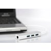 DIGITUS USB 3.0 HUB, 3 porty a Gigabit LAN adaptér 3xUSB A / F, 1xUSB A / M, 1xRJ45 LAN, Win / Mac OS