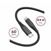 SWISSTEN DATOVÝ KABEL SOFT SILICONE USB-C / USB-C 0,4 M ČERNÝ