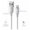 SWISSTEN DATOVÝ KABEL TEXTILE II USB / LIGHTNING 1,5 M BÍLÝ
