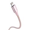 SWISSTEN DATOVÝ KABEL TEXTILE II USB / LIGHTNING 1,5 M RŮŽOVÝ