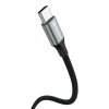 SWISSTEN DATOVÝ KABEL TEXTILE II USB-C / USB-C 1,5 M ČERNÝ