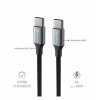 SWISSTEN DATOVÝ KABEL TEXTILE II USB-C / USB-C 1,5 M ČERNÝ
