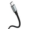 SWISSTEN DATOVÝ KABEL TEXTILE II USB-C / USB-C 1,5 M ČERNÝ